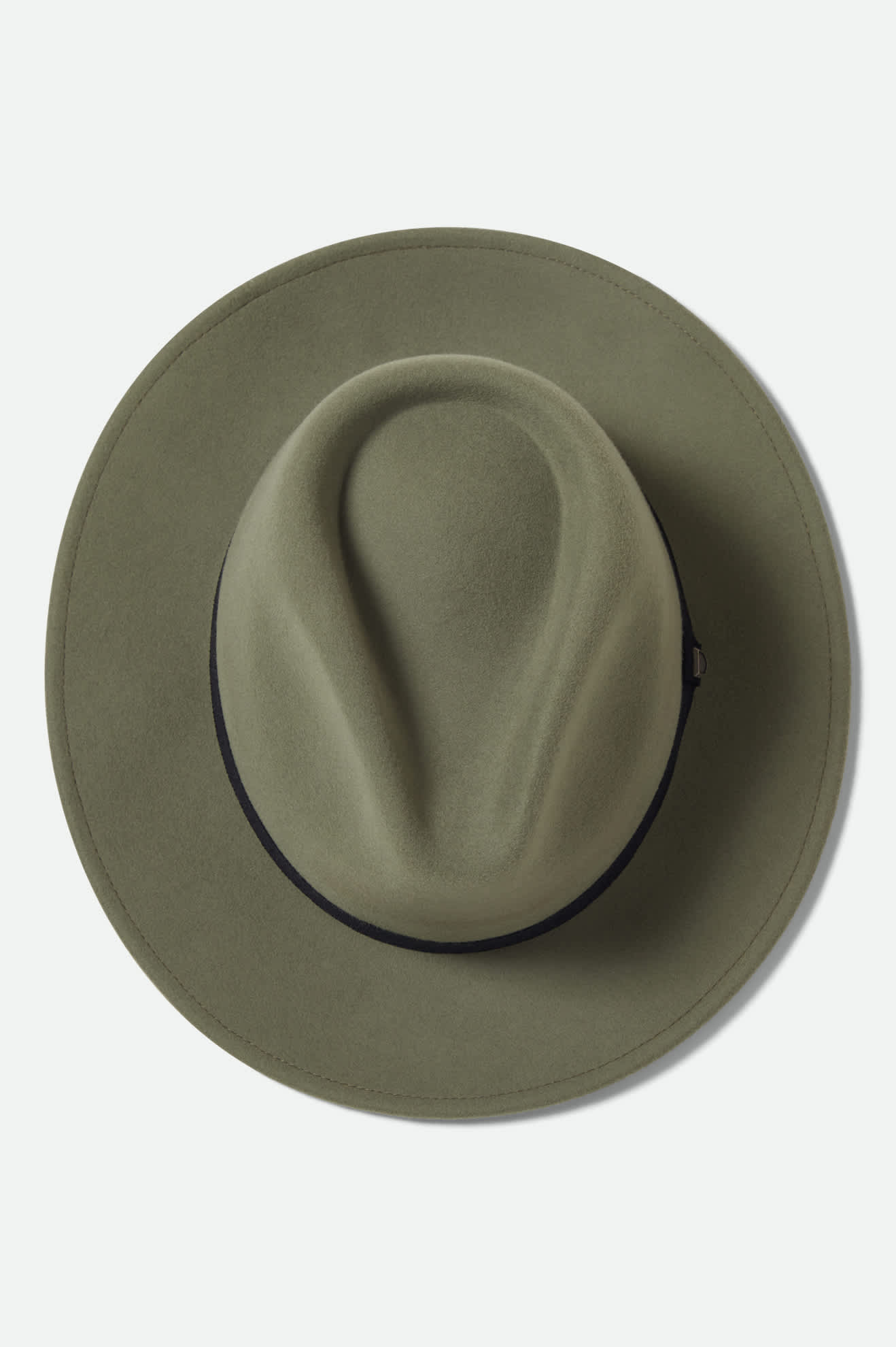 Unisex Messer Packable Fedora in Olive Surplus/Black