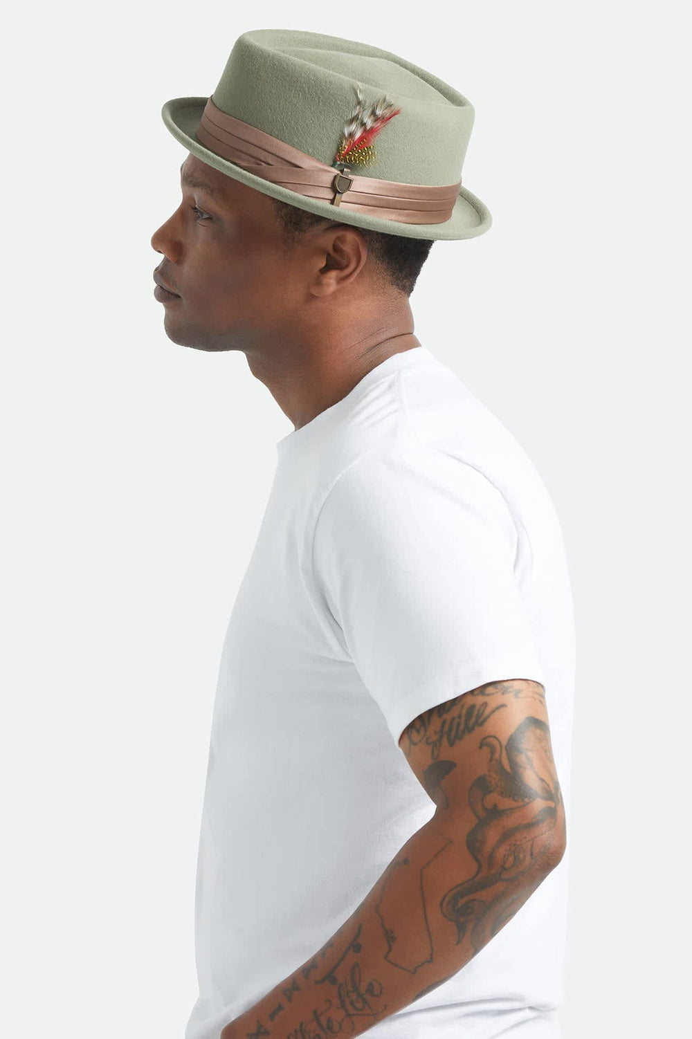 Unisex Stout Pork Pie in Olive Surplus/Bronze