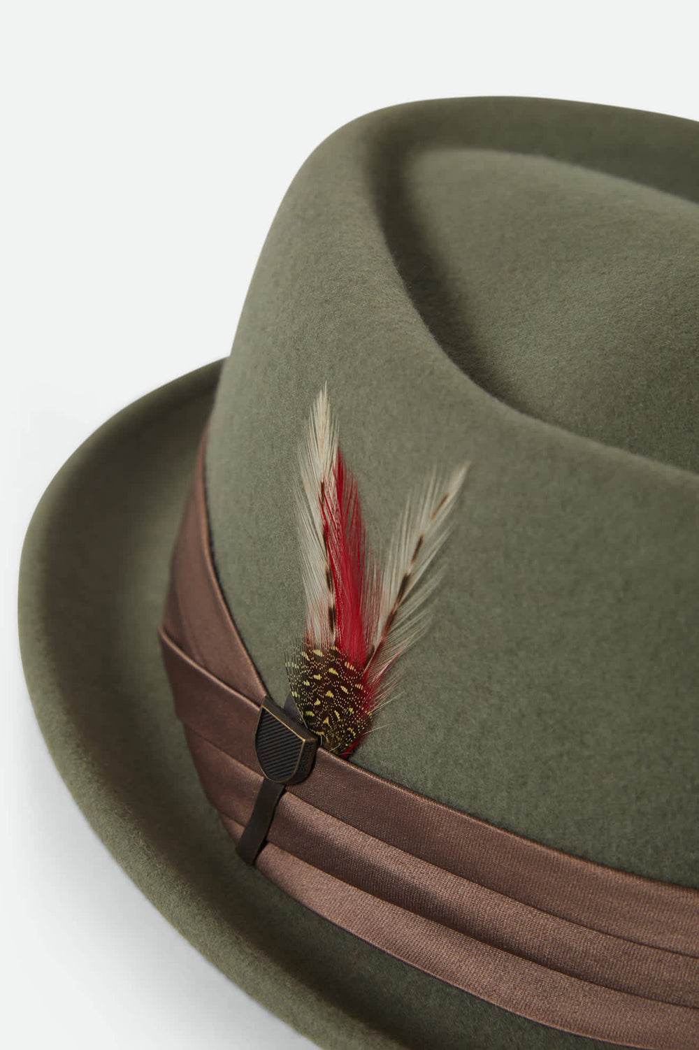Unisex Stout Pork Pie in Olive Surplus/Bronze
