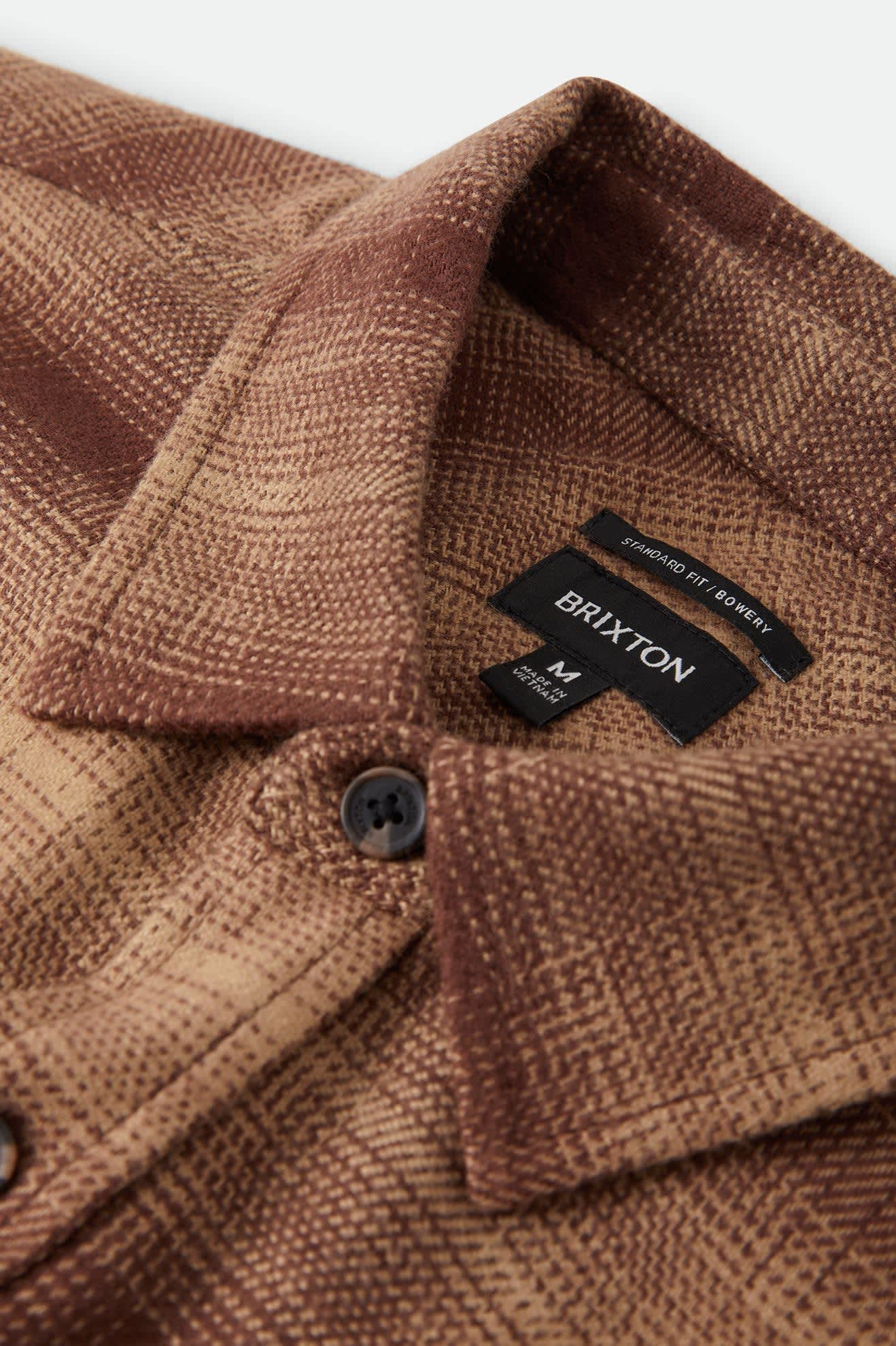 Men's Bowery Flannel in Chocolate/Khaki