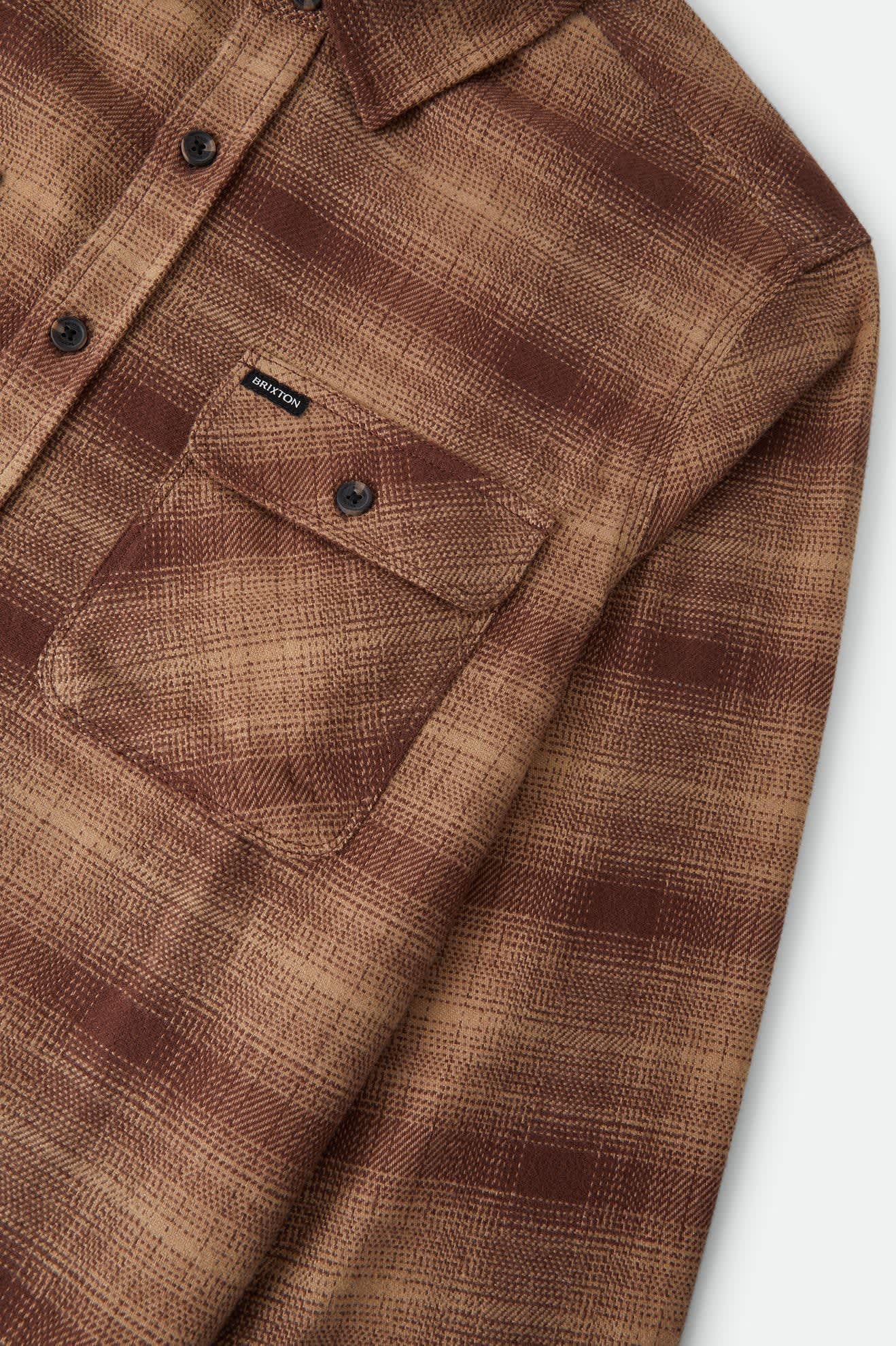Men's Bowery Flannel in Chocolate/Khaki