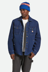 Men's Durham Sherpa Lined Jacket in Medium Wash Denim