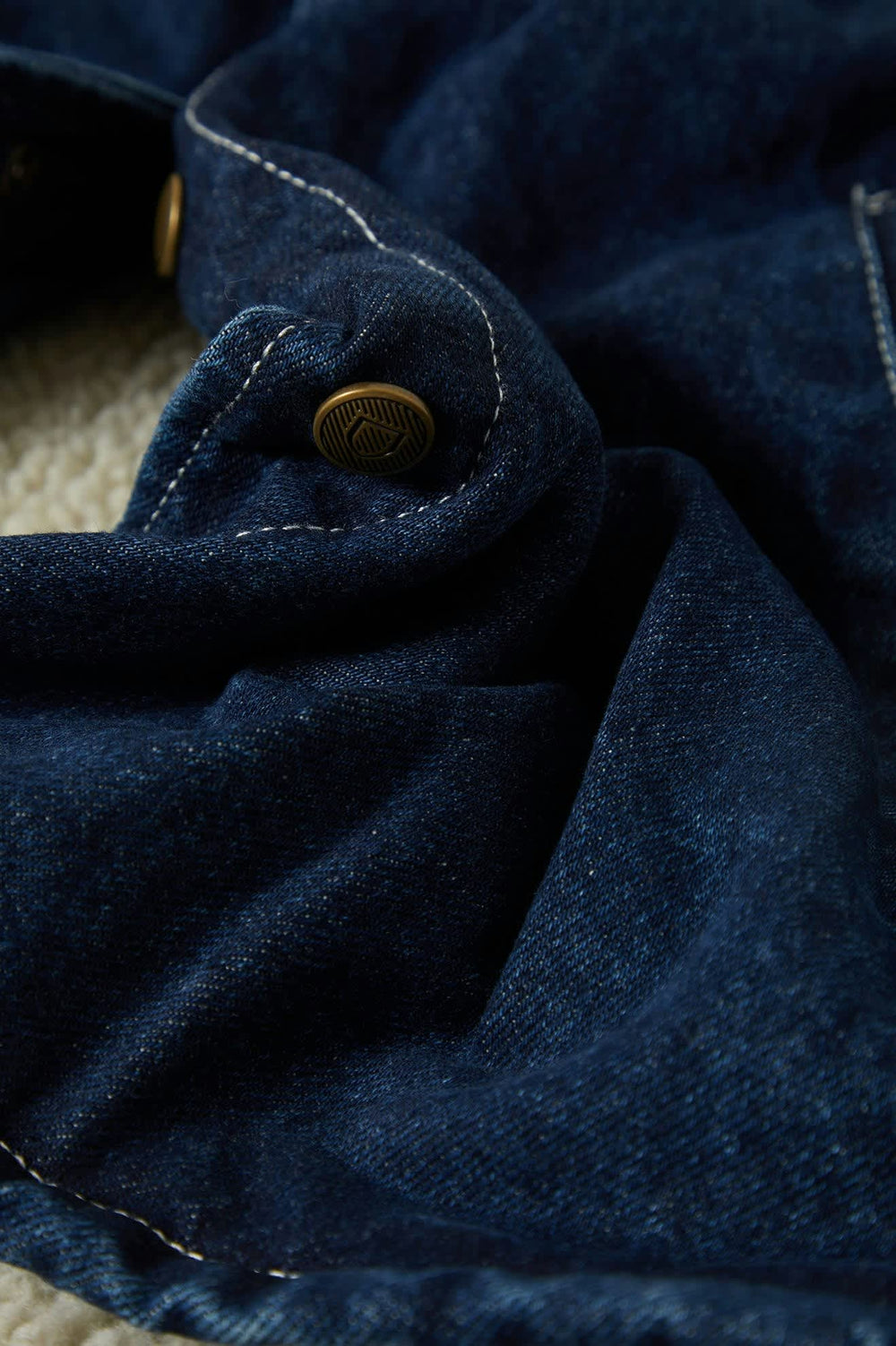 Men's Durham Sherpa Lined Jacket in Medium Wash Denim