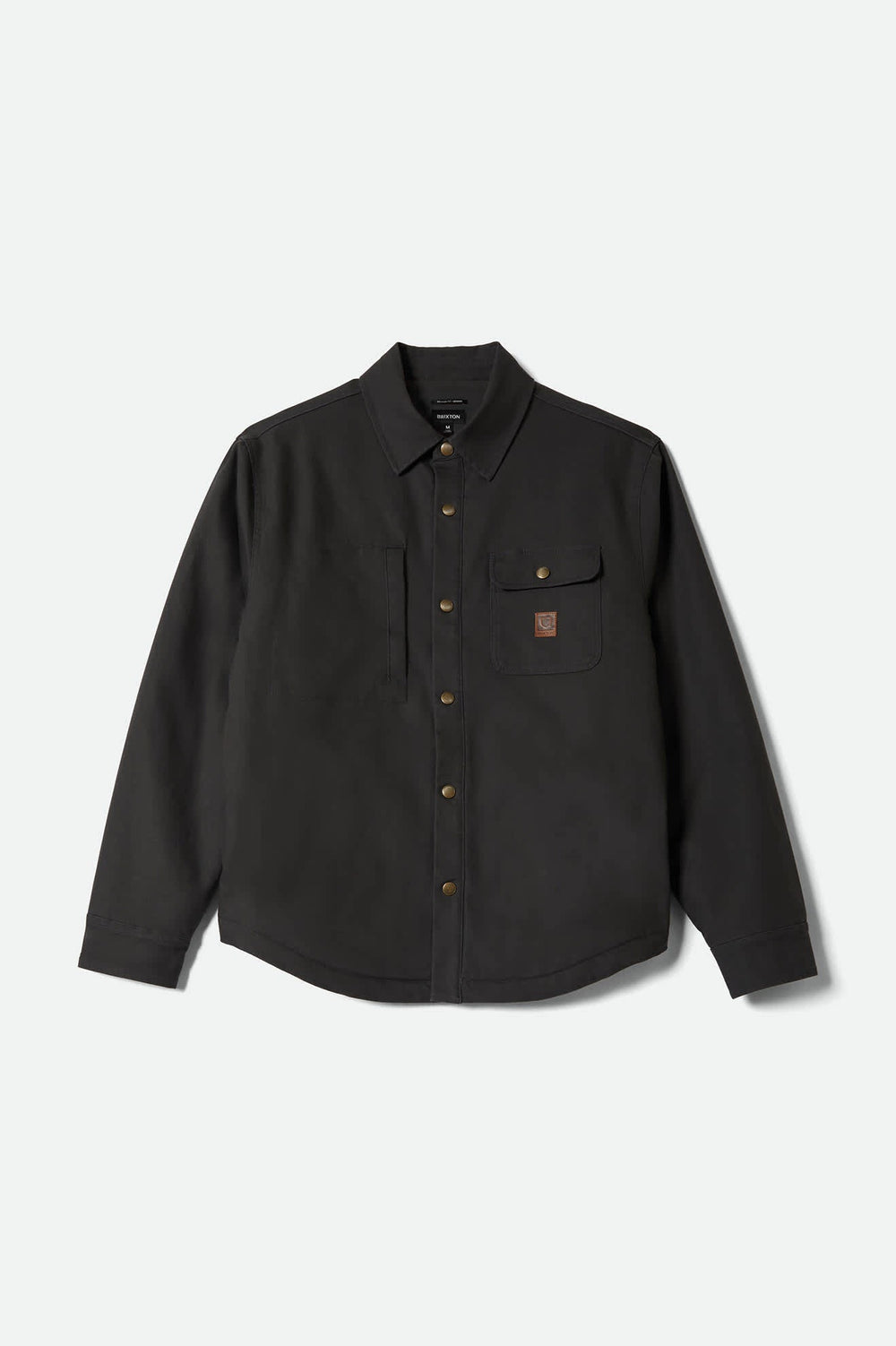 Men's Builders Stretch Long Sleeve Overshirt in Washed Black
