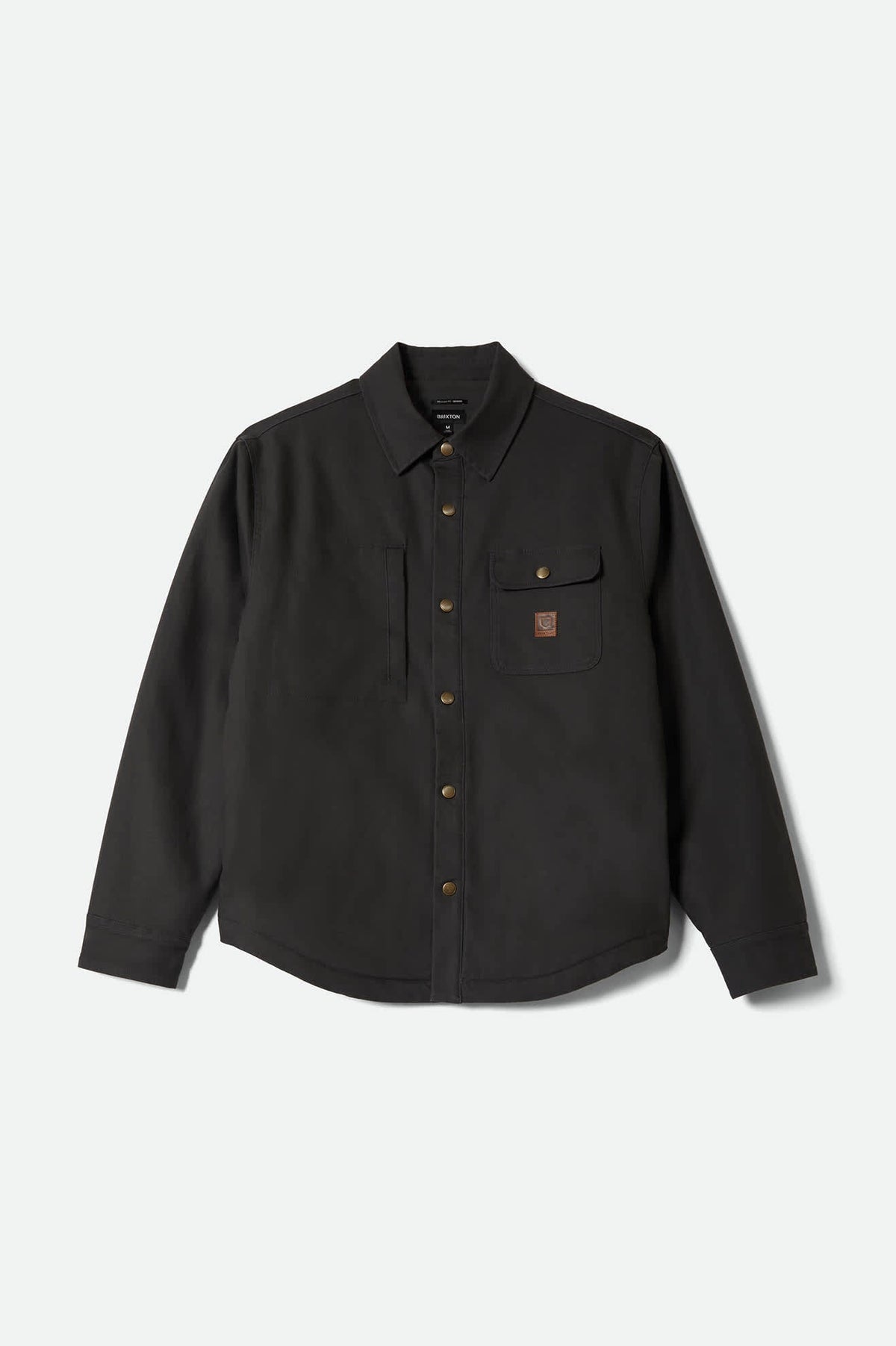 Men's Builders Stretch Long Sleeve Overshirt in Washed Black