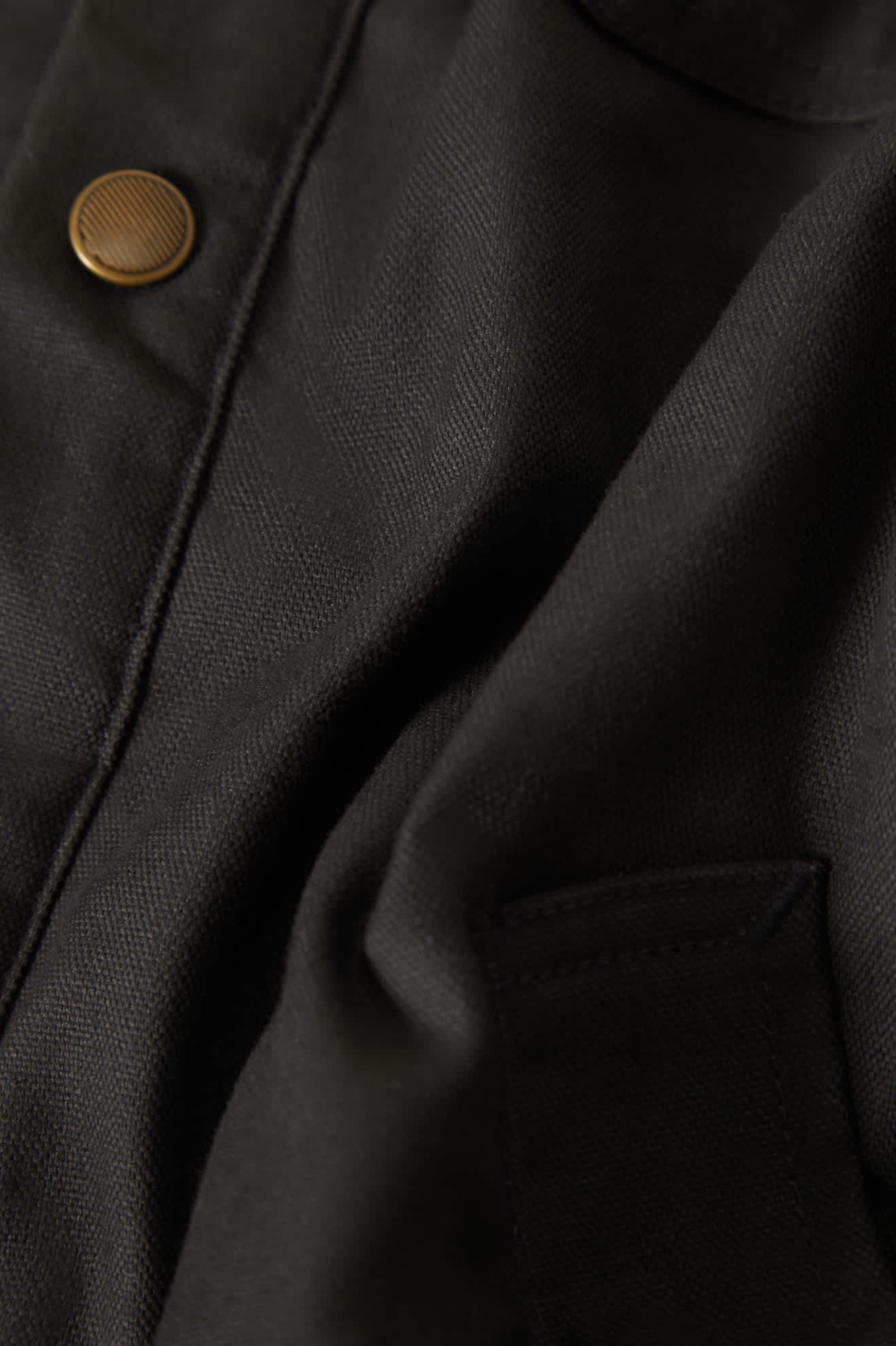 Men's Builders Stretch Long Sleeve Overshirt in Washed Black