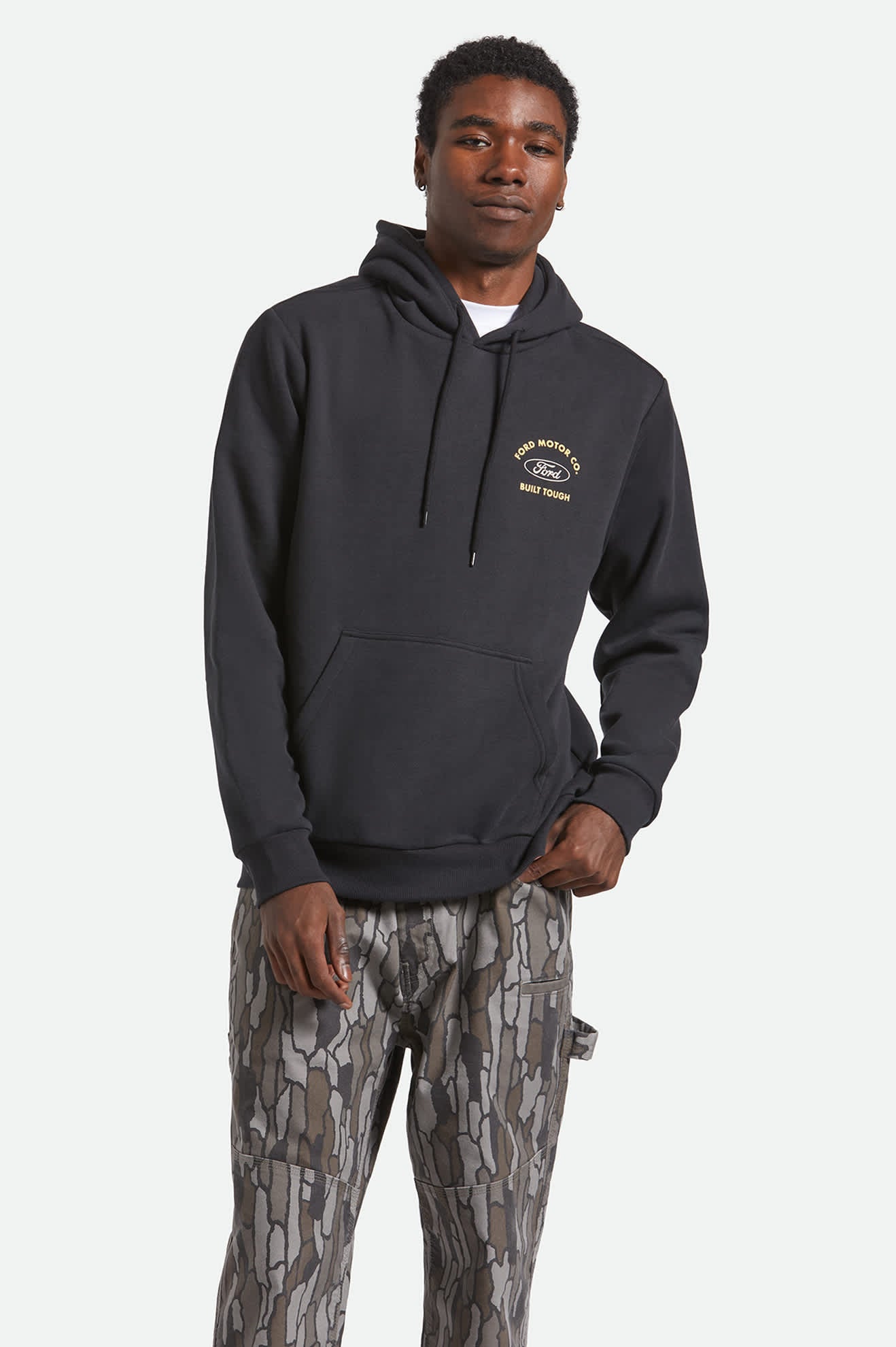 Men's Ford Built Tough Fleece Hoodie in Burnt Rubber