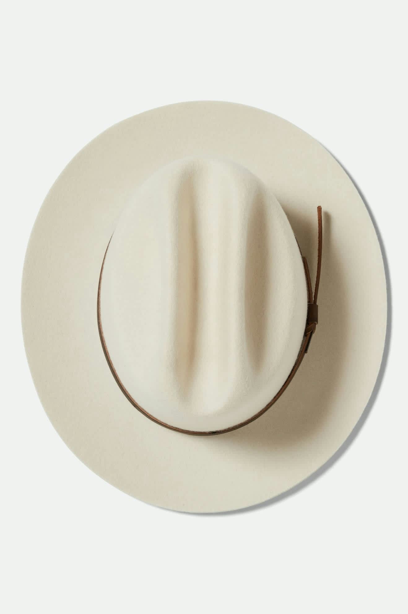 Unisex Hitch Ranch Fedora in Off White