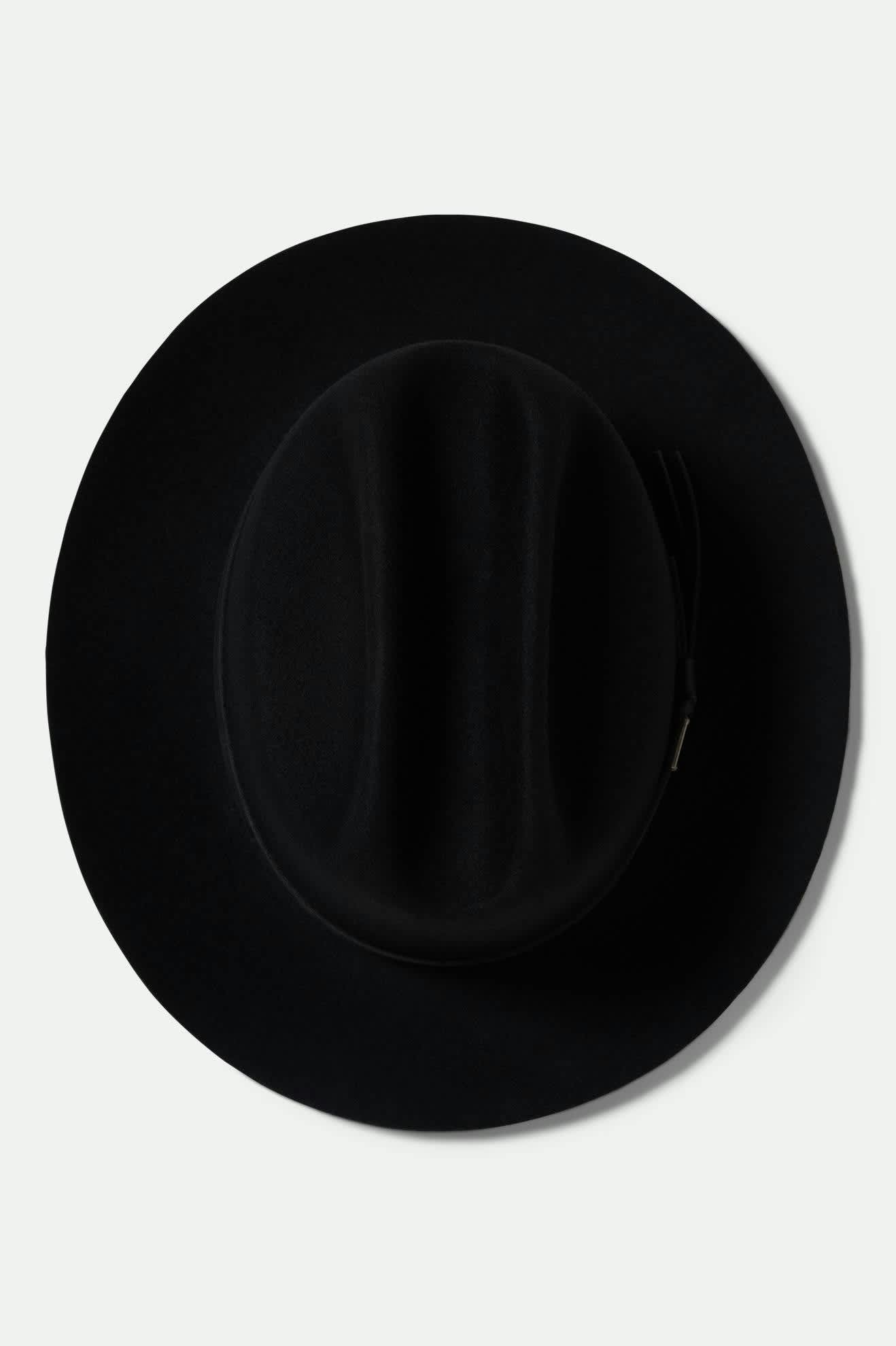 Unisex Hitch Ranch Fedora in Black/Black