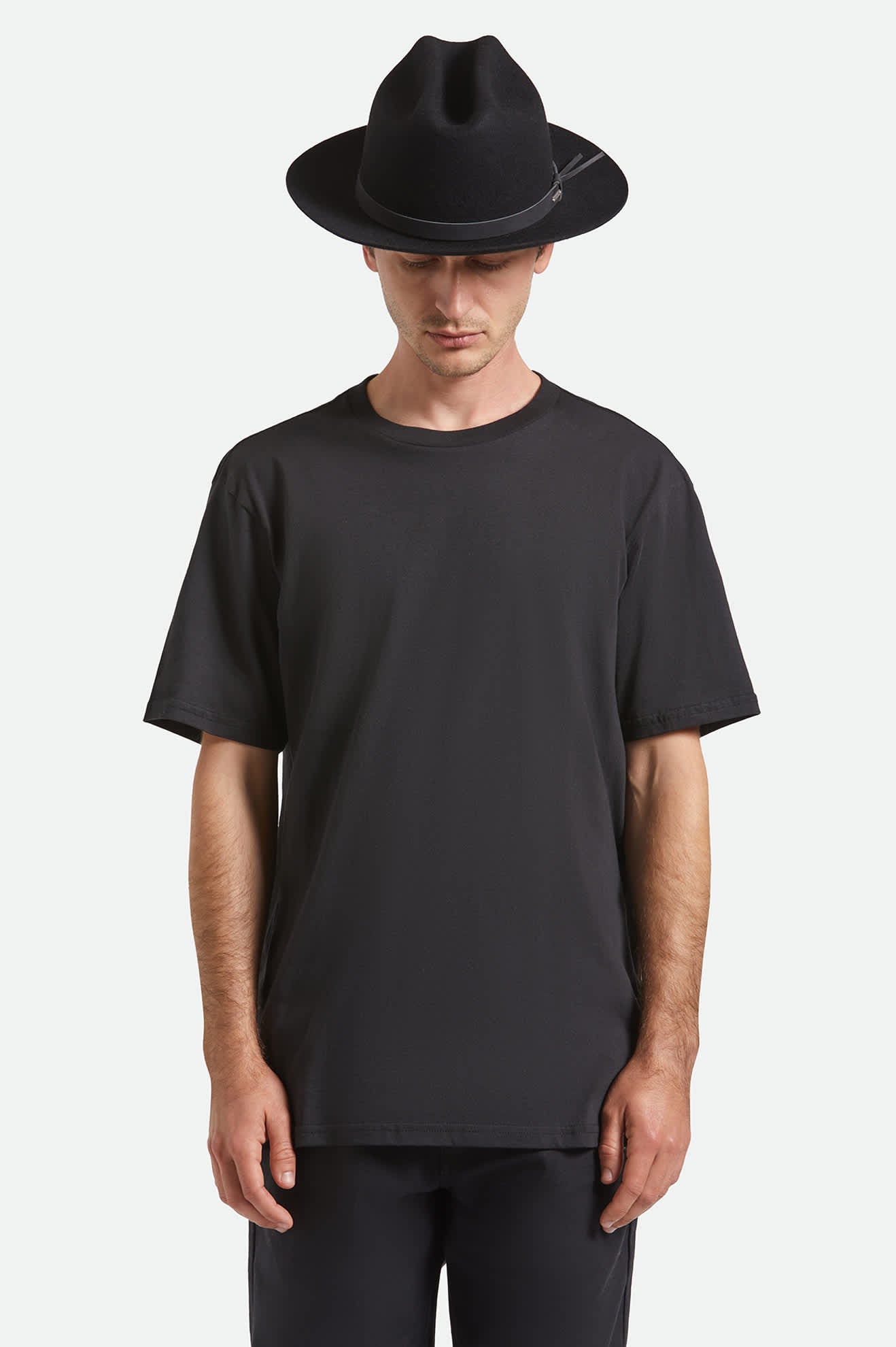 Unisex Hitch Ranch Fedora in Black/Black