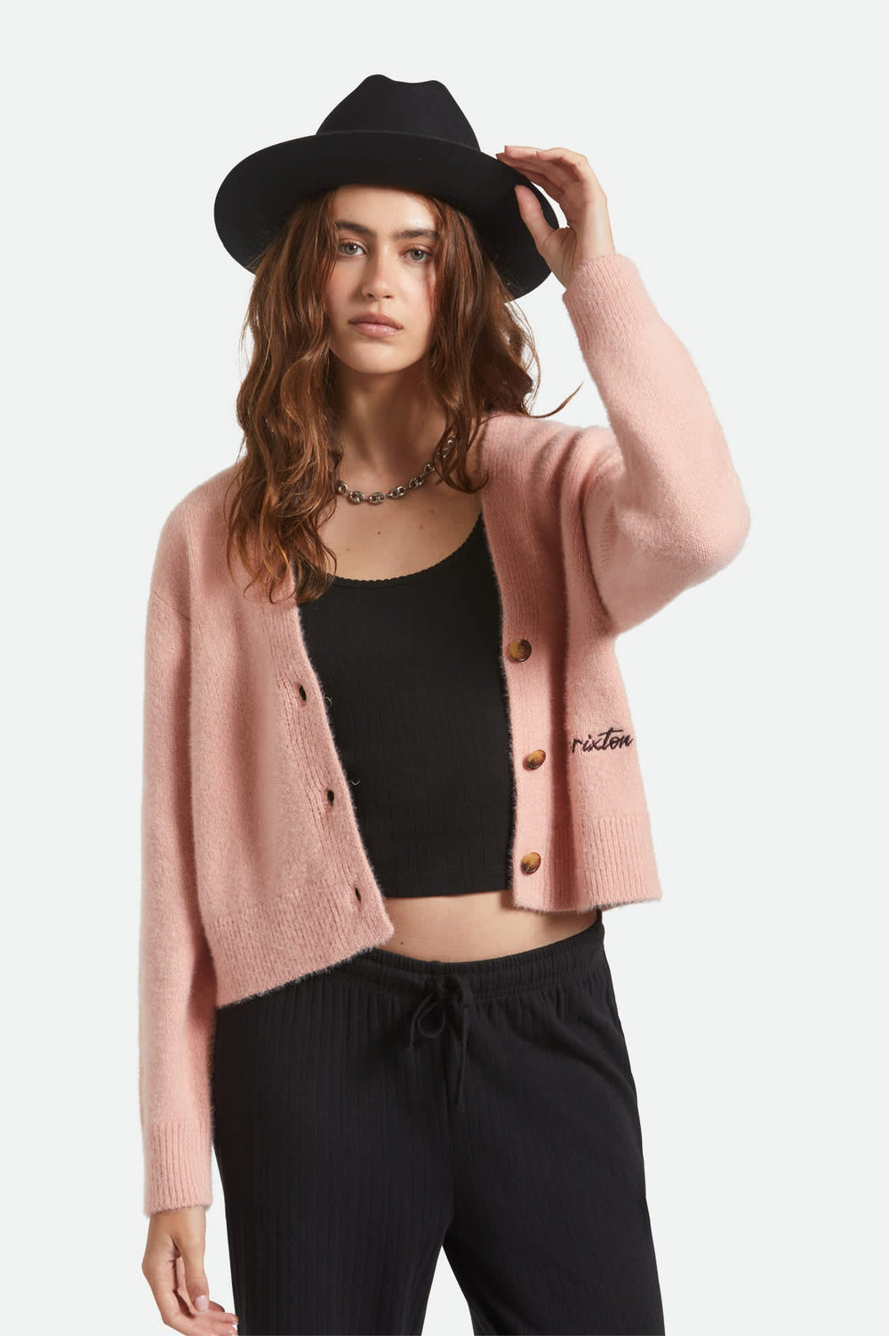 Unisex Hitch Ranch Fedora in Black/Black