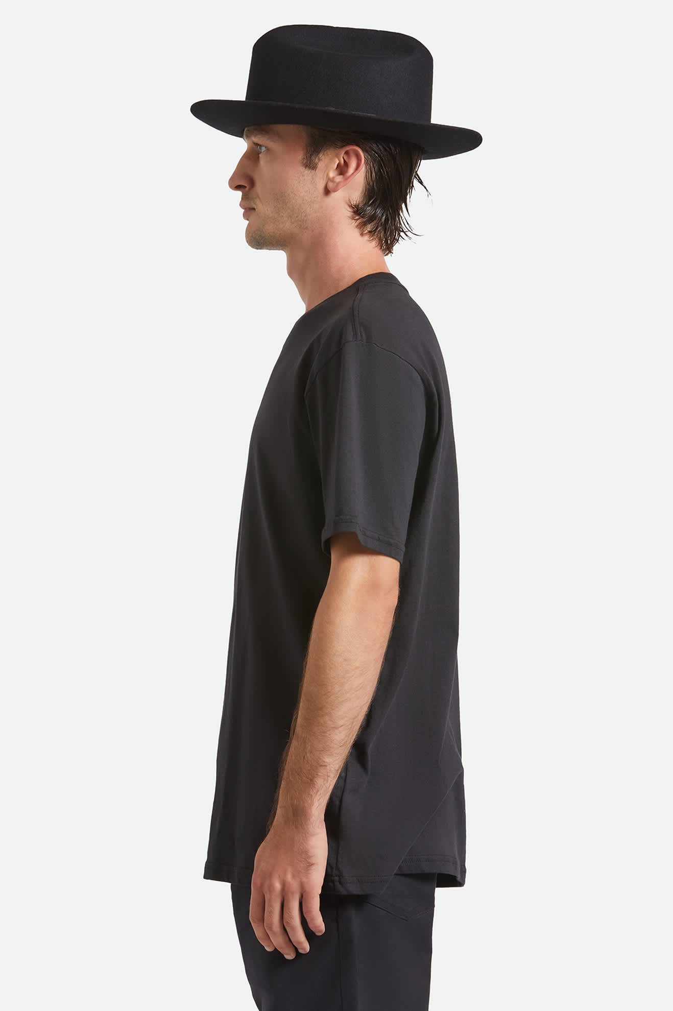 Unisex Hitch Ranch Fedora in Black/Black