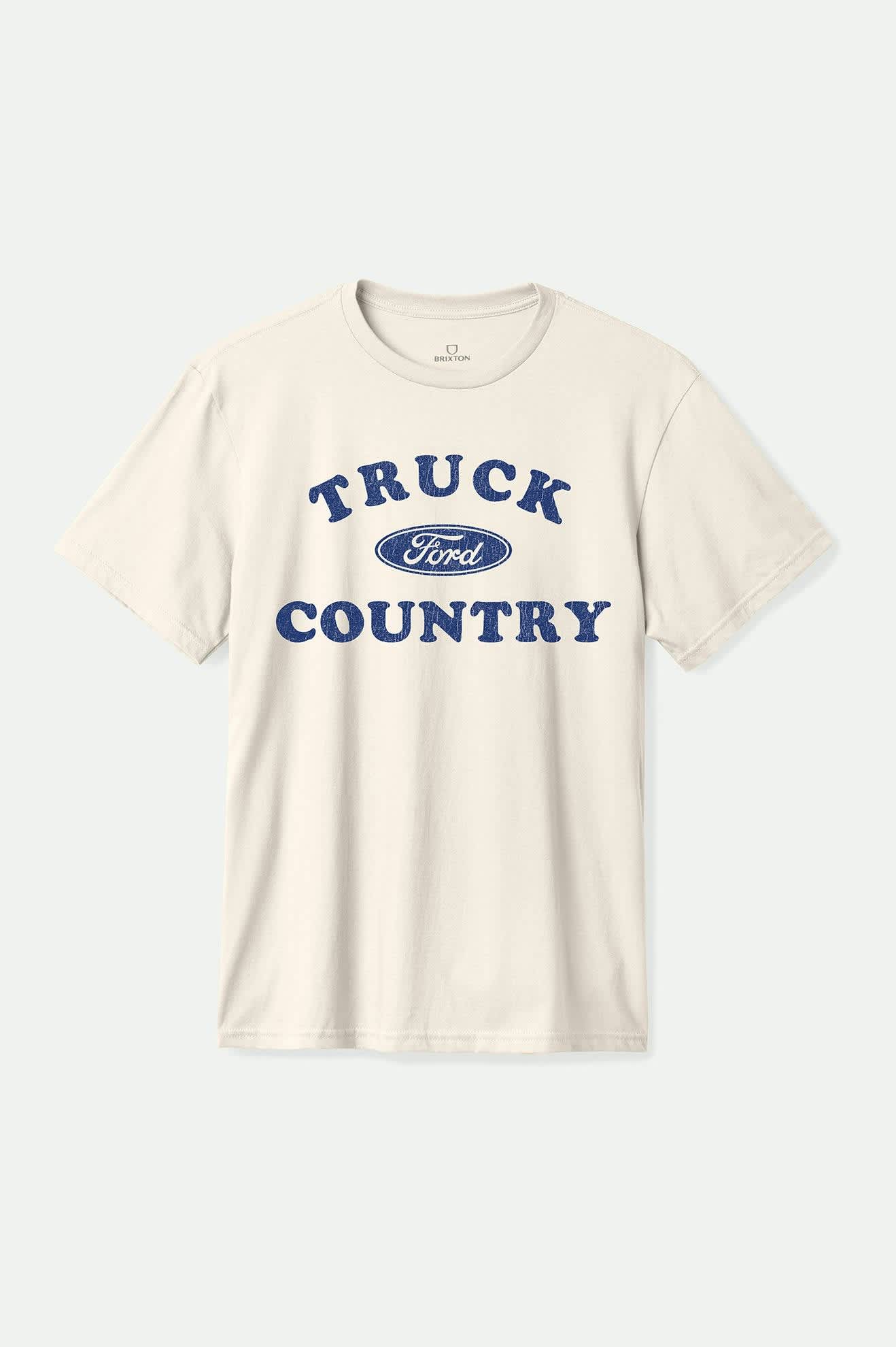 Men's Ford Truck Country Short Sleeve Standard T-Shirt in Wimbledon White