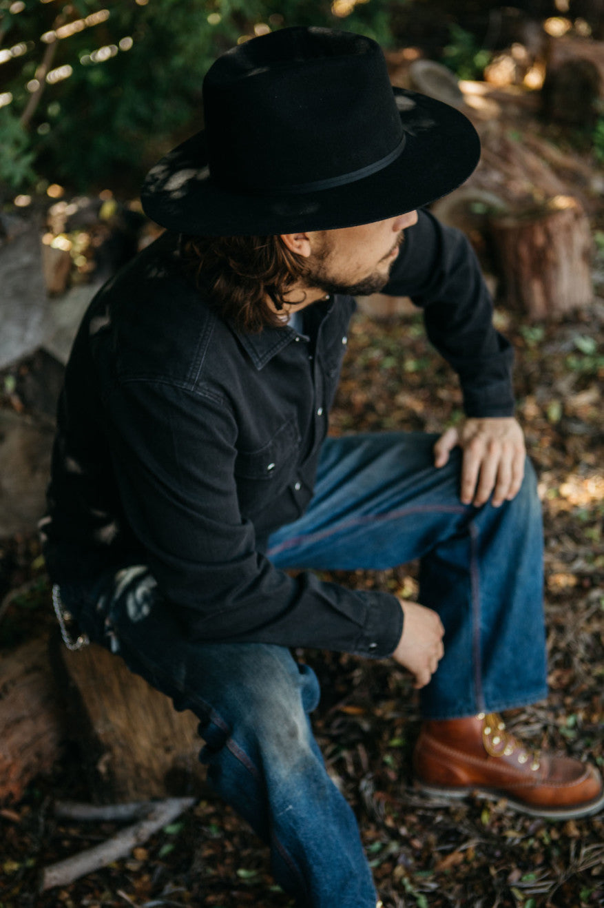 Unisex Cohen Cowboy Hat in Black