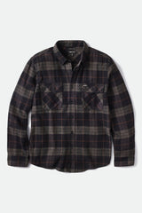 Men's Bowery Long Sleeve Flannel in Black/Charcoal