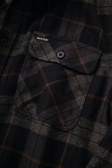 Men's Bowery Long Sleeve Flannel in Black/Charcoal