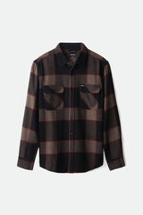 Men's Bowery Long Sleeve Flannel in Heather Grey/Charcoal