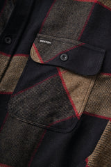 Men's Bowery Long Sleeve Flannel in Heather Grey/Charcoal