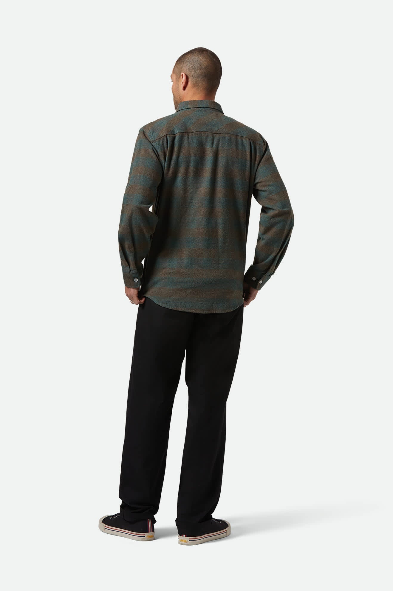Men's Bowery Long Sleeve Flannel in Ocean