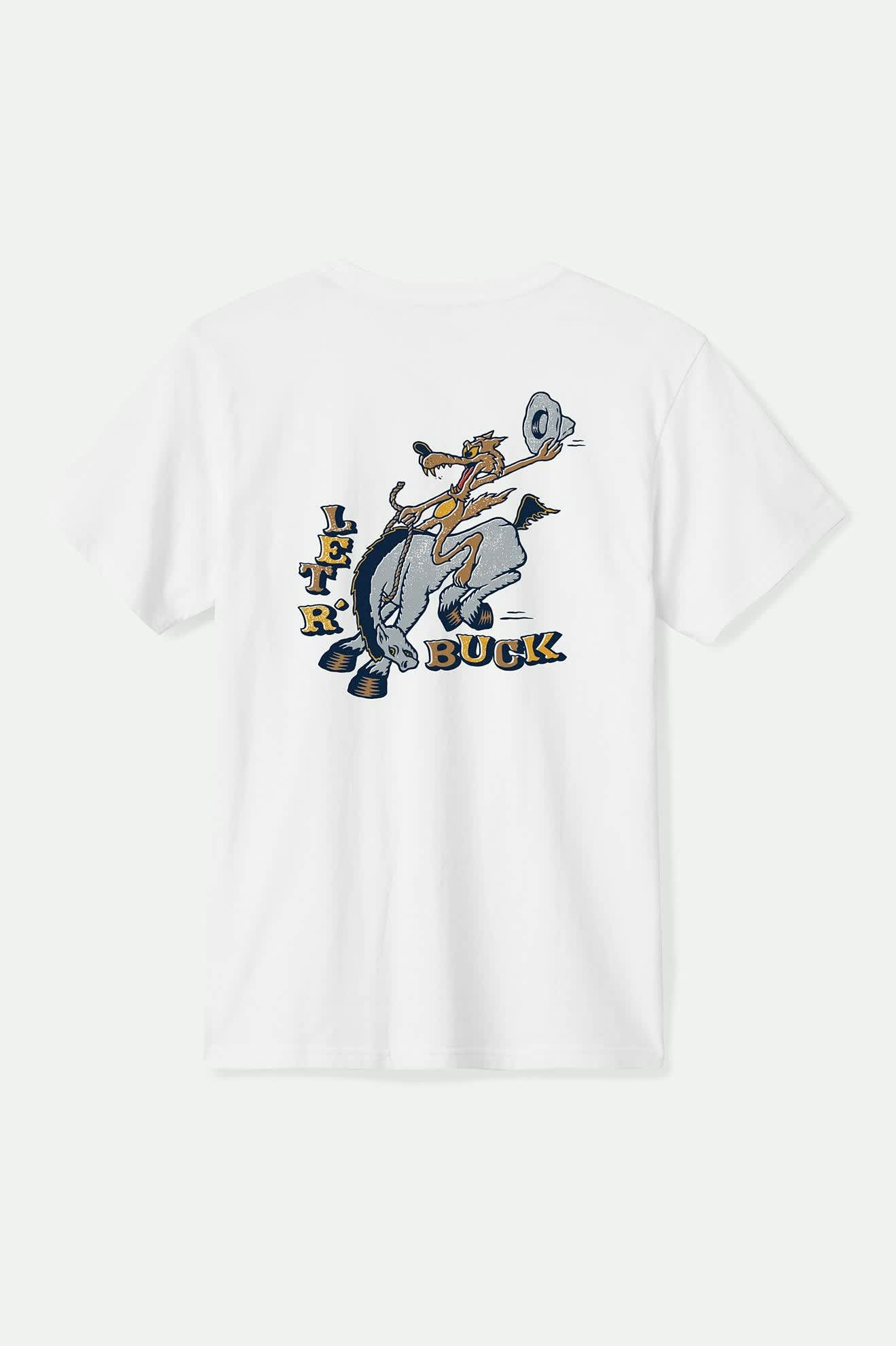 Men's Buck Club Short Sleeve Standard T-Shirt in White