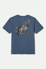 Men's Buck Club Short Sleeve Standard T-Shirt in Harbor Blue
