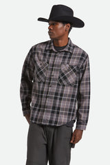 Men's Vintage Wash Flannel in Black/Charcoal Beige/Slate