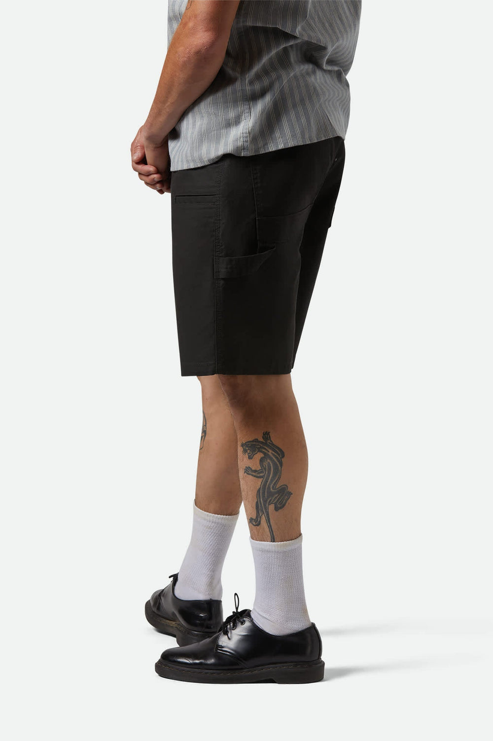 Men's Builders Carpenter Baggy Short in Washed Black