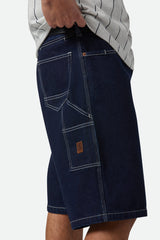Men's Builders Carpenter Baggy Short in Rinse Denim