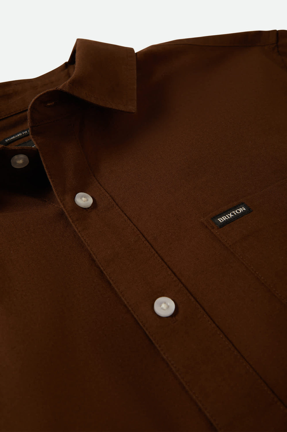 Men's Charter Oxford Short Sleeve Shirt in Dark Earth Textured