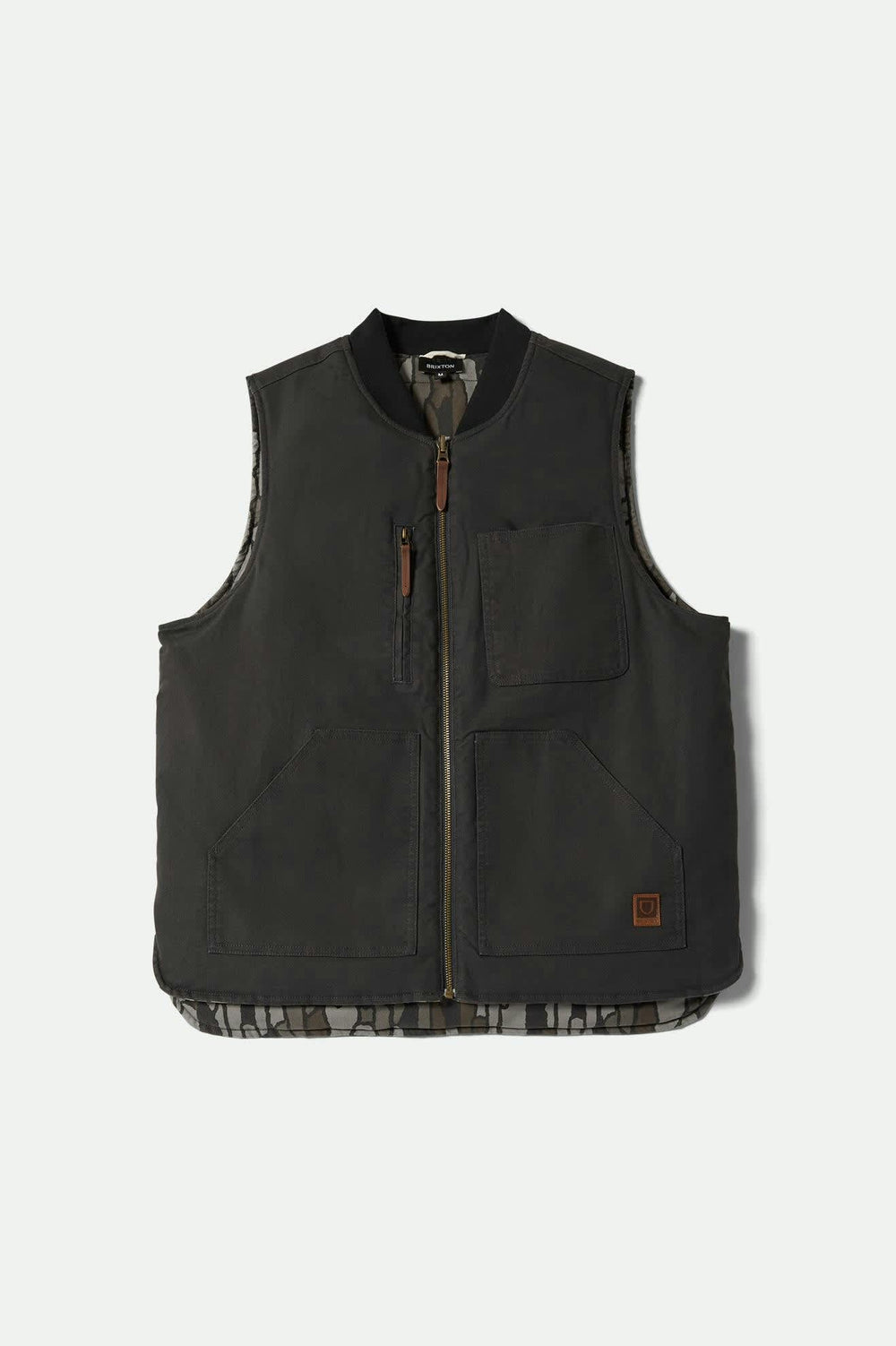 Men's Builders Abraham Reversible Vest in Bark Camo