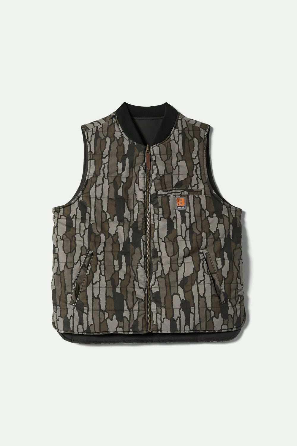Men's Builders Abraham Reversible Vest in Bark Camo