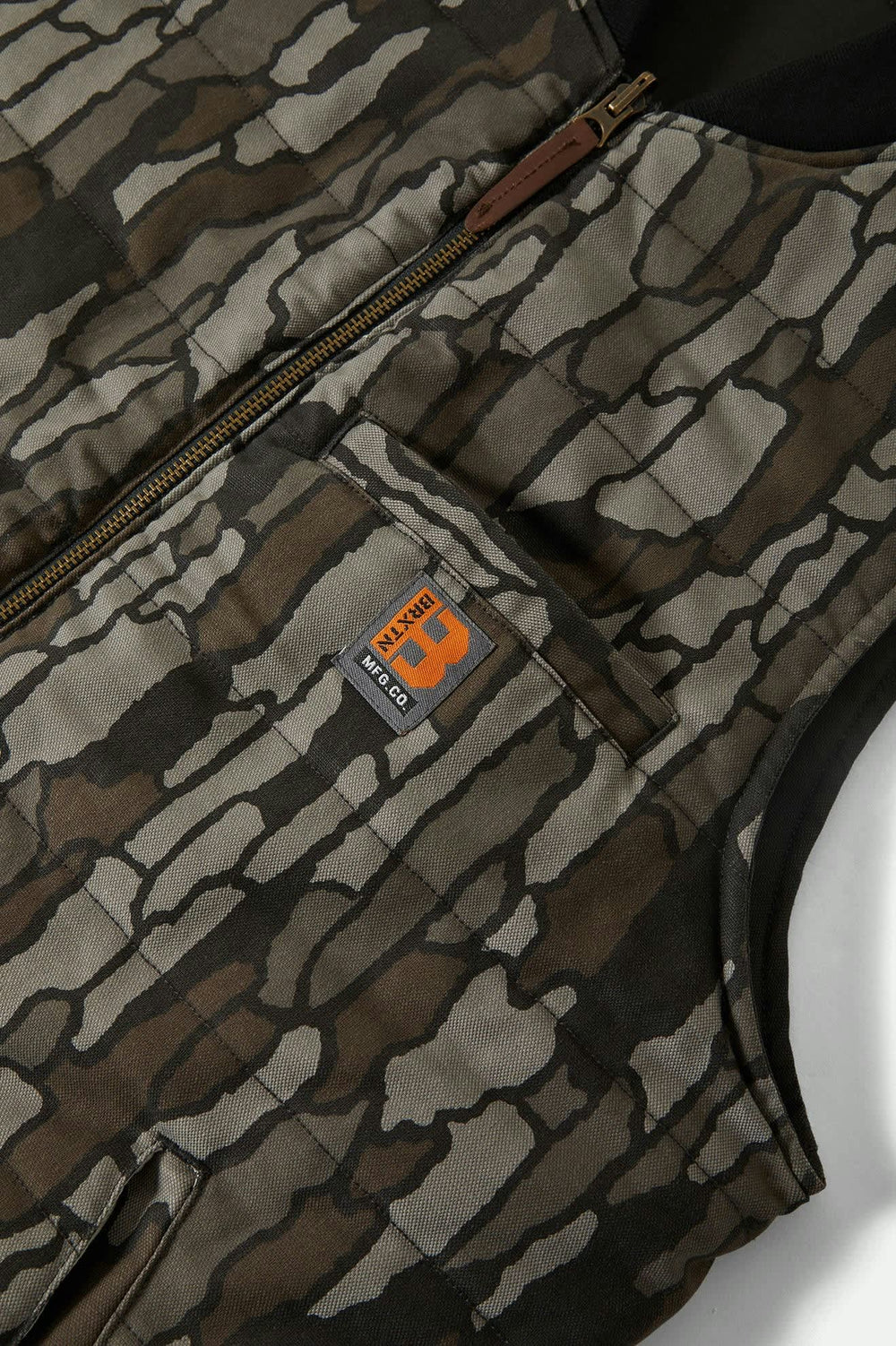 Men's Builders Abraham Reversible Vest in Bark Camo