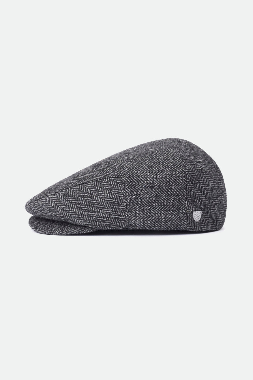 Unisex Hooligan Flat Cap in Grey/Black