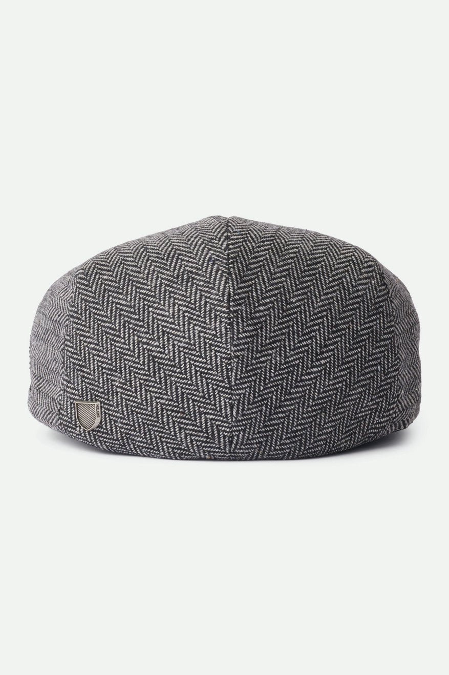 Unisex Hooligan Flat Cap in Grey/Black