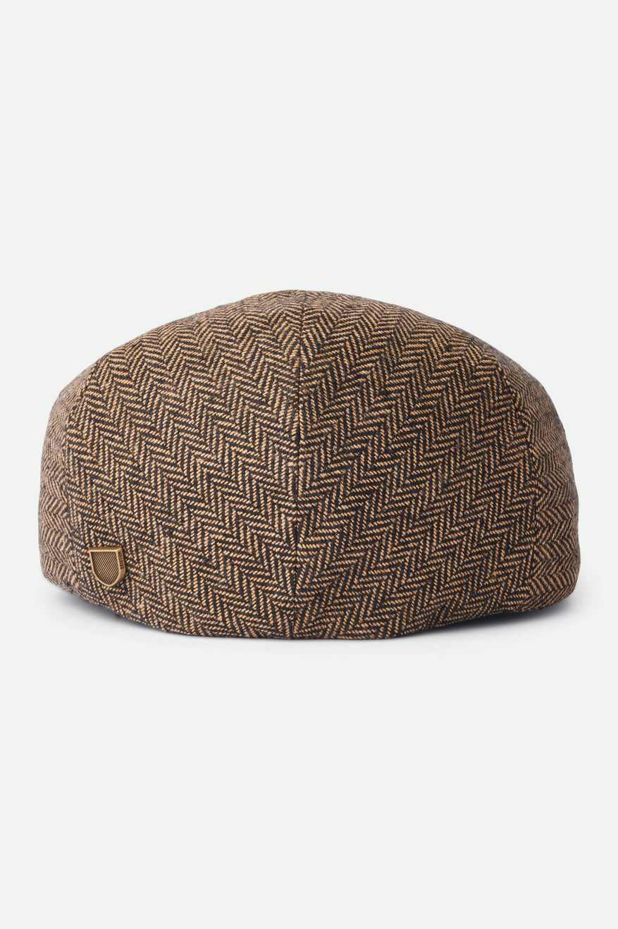 Unisex Hooligan Flat Cap in Brown/Khaki