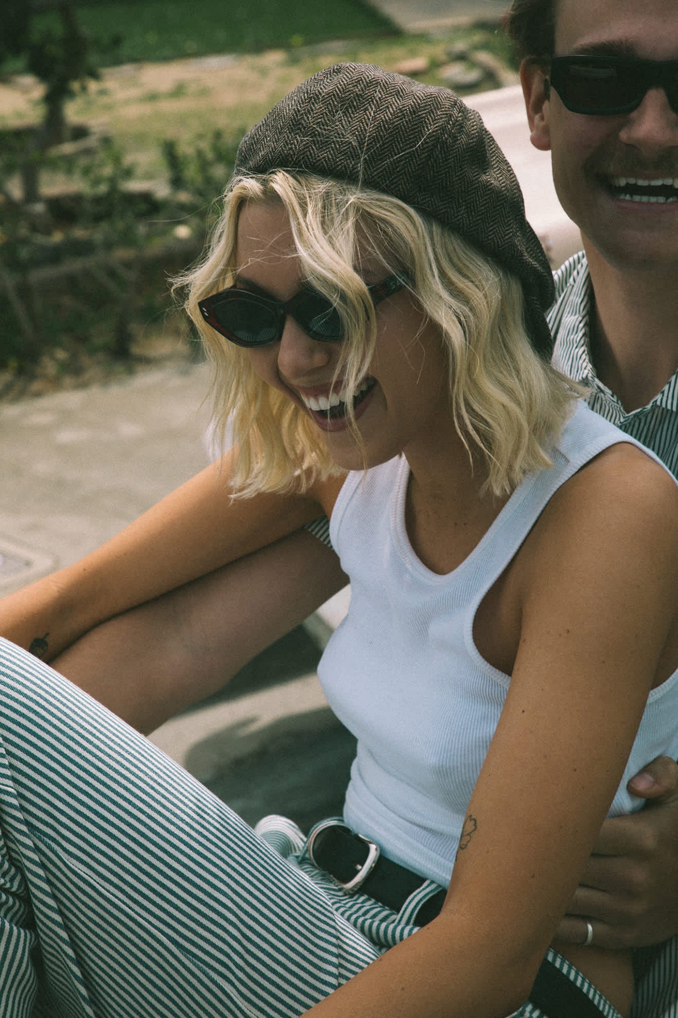 Unisex Brood Newsboy Cap in Brown/Khaki