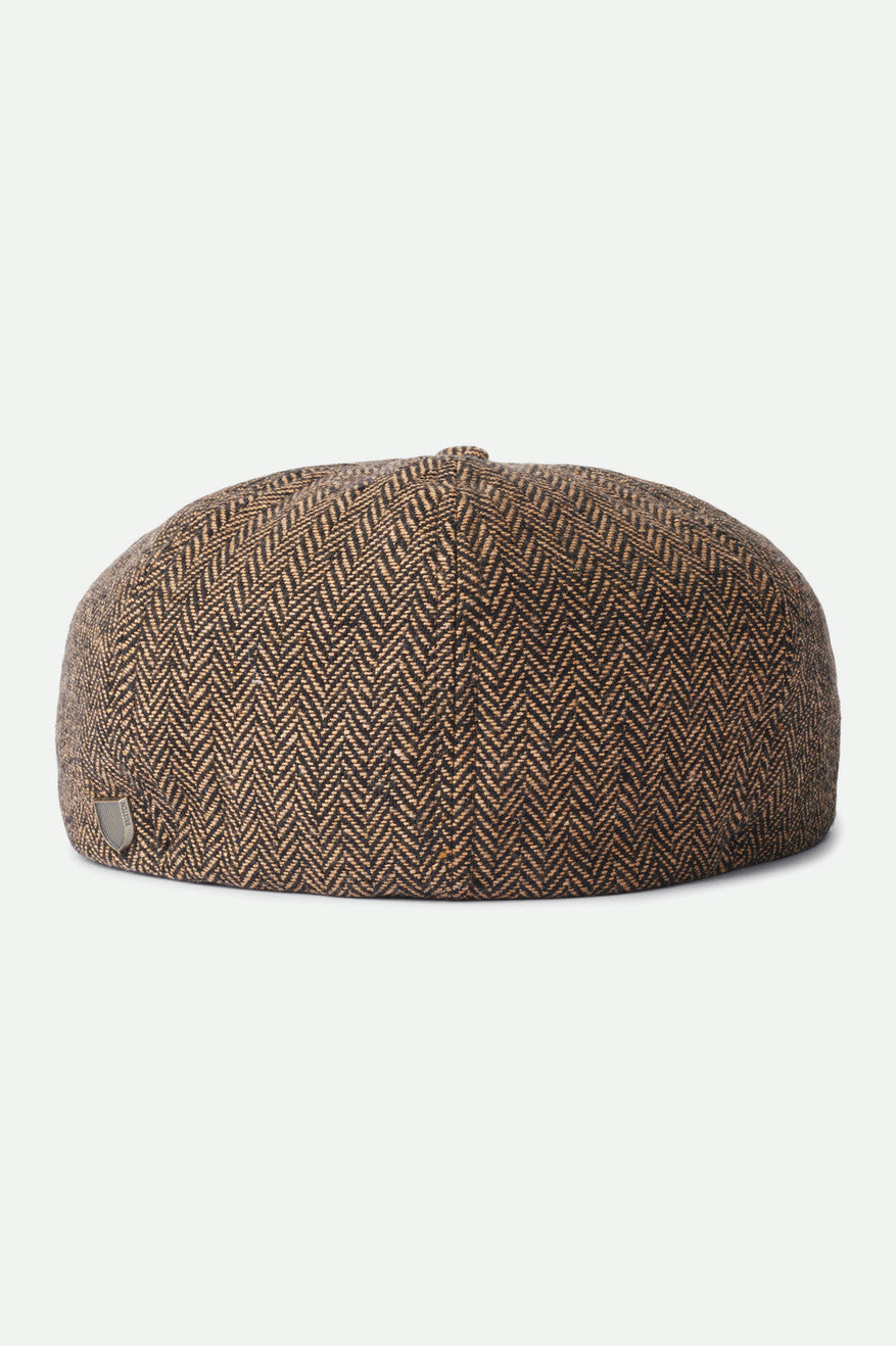 Unisex Brood Newsboy Cap in Brown/Khaki