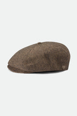 Unisex Brood Newsboy Cap in Brown/Khaki