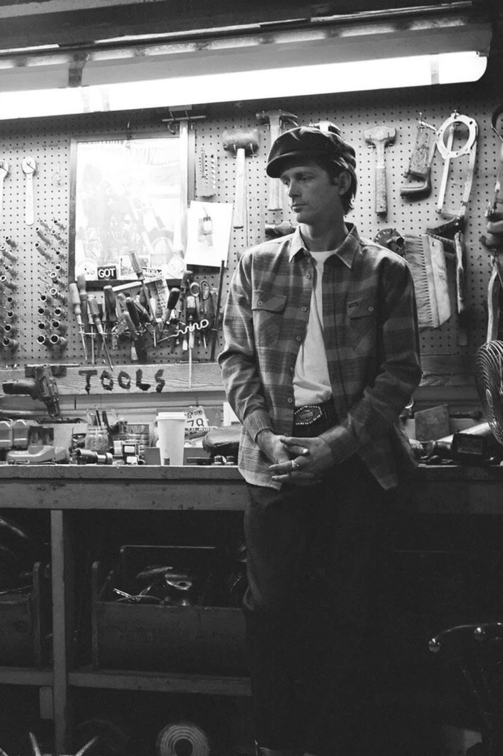 Unisex Brood Newsboy Cap in Brown/Khaki