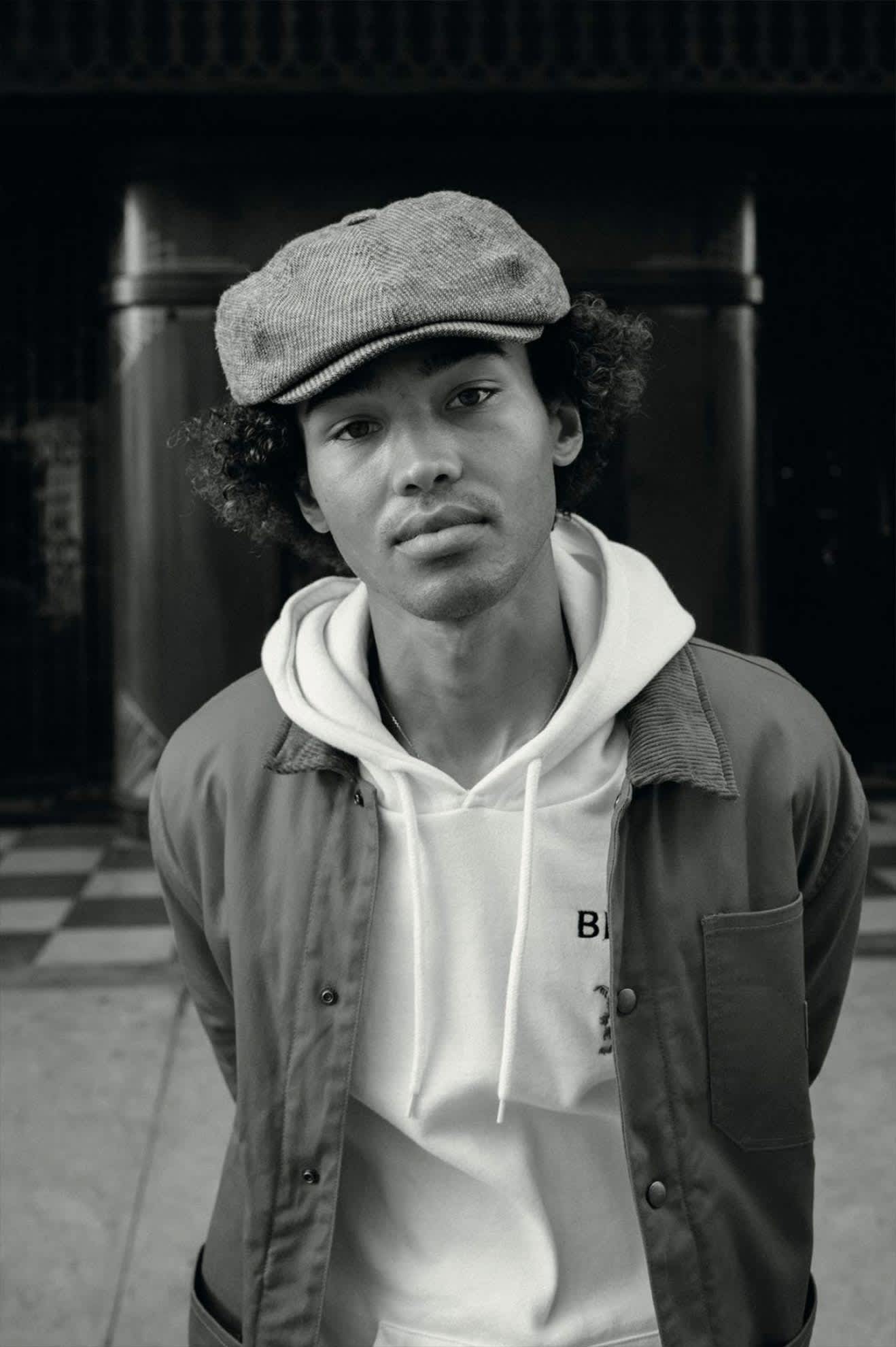 Unisex Brood Newsboy Cap in Brown/Khaki