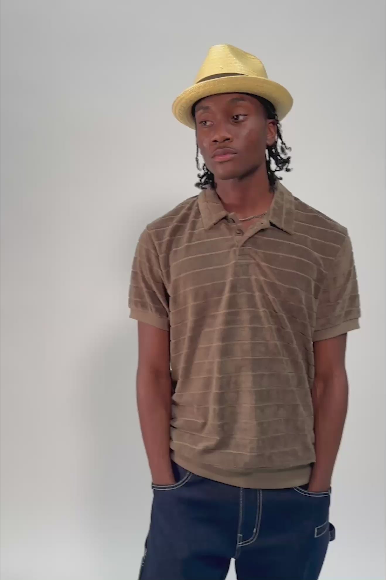 Unisex Castor Fedora in Tan