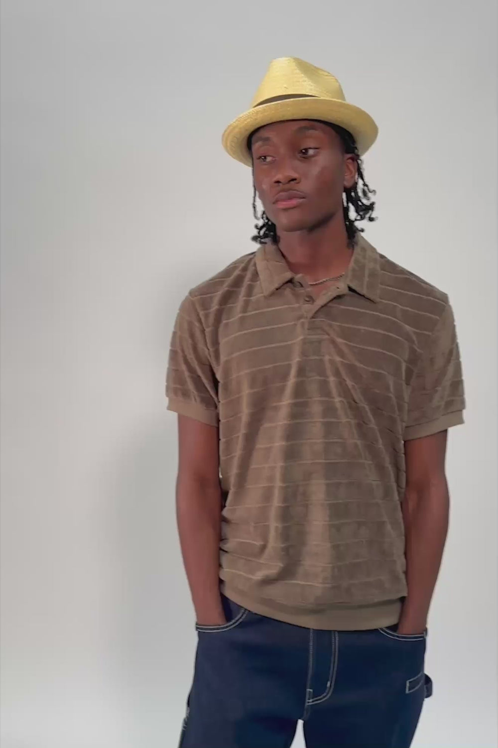 Unisex Castor Fedora in Tan