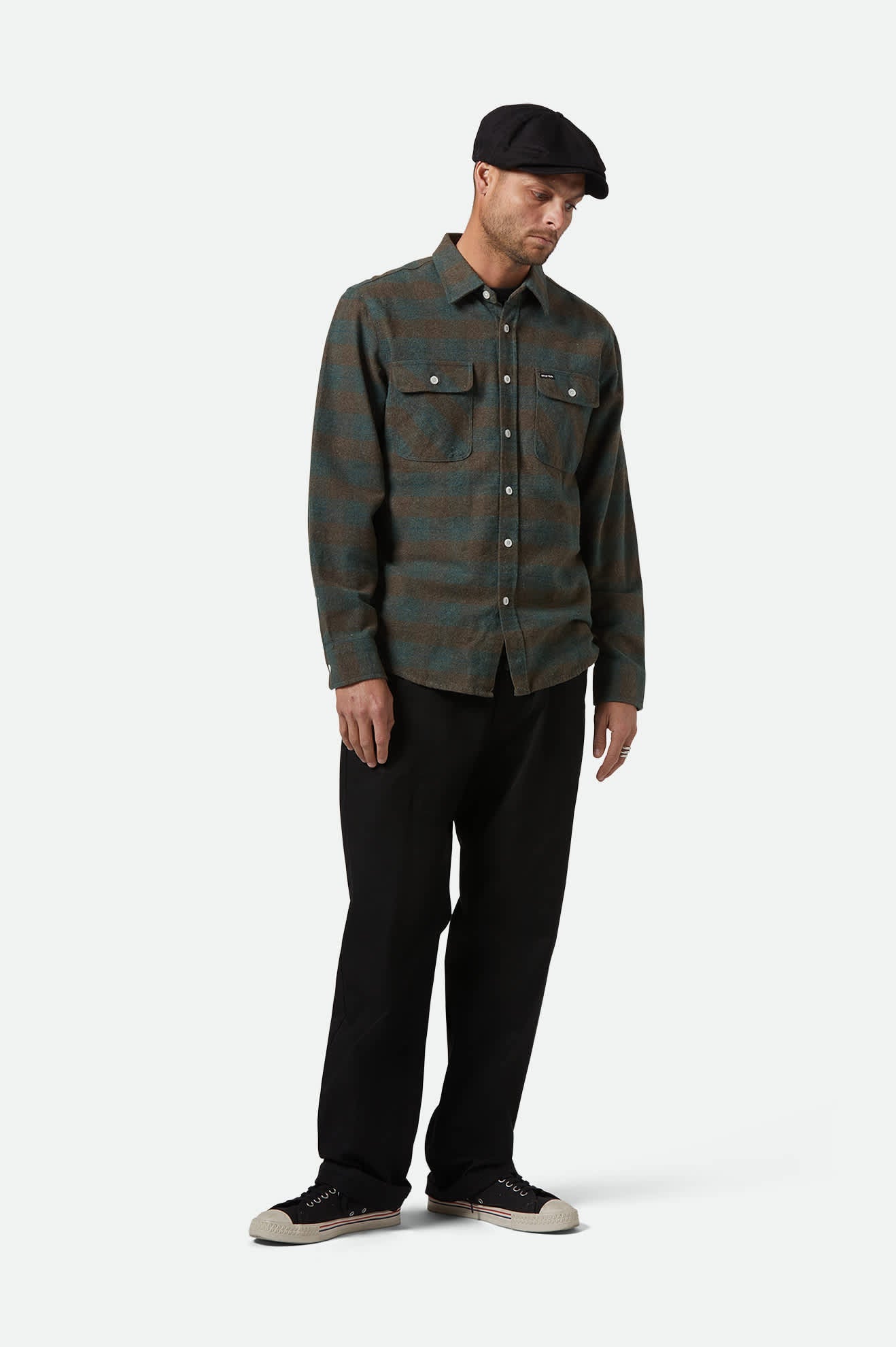 Unisex Brood Newsboy Cap in Black