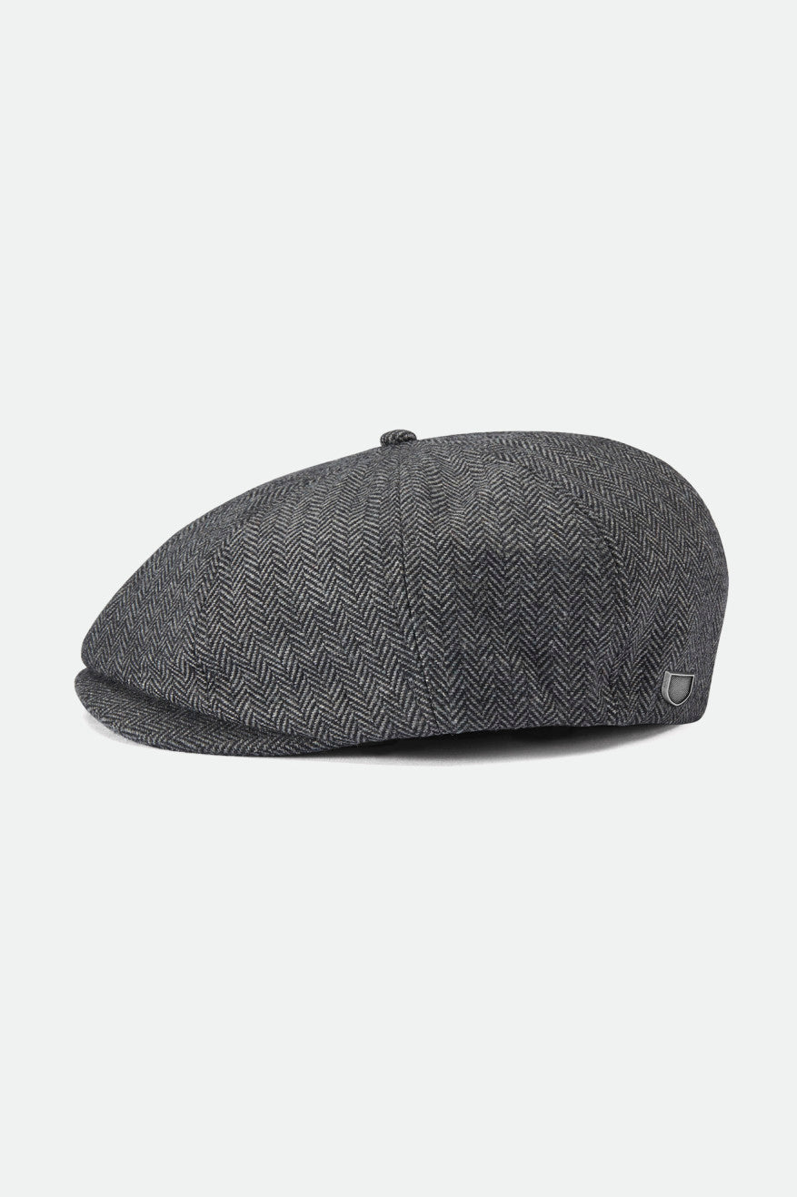 Unisex Brood Newsboy Cap in Grey/Black