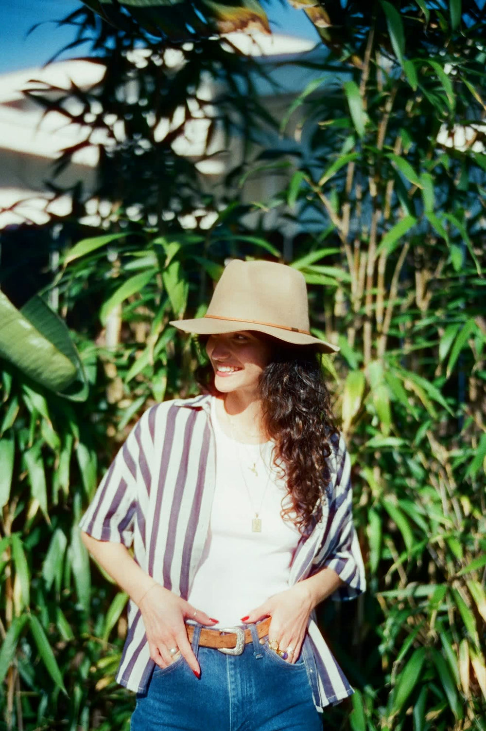 Unisex Wesley Fedora in Light Tan