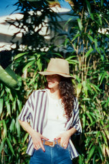 Unisex Wesley Fedora in Light Tan