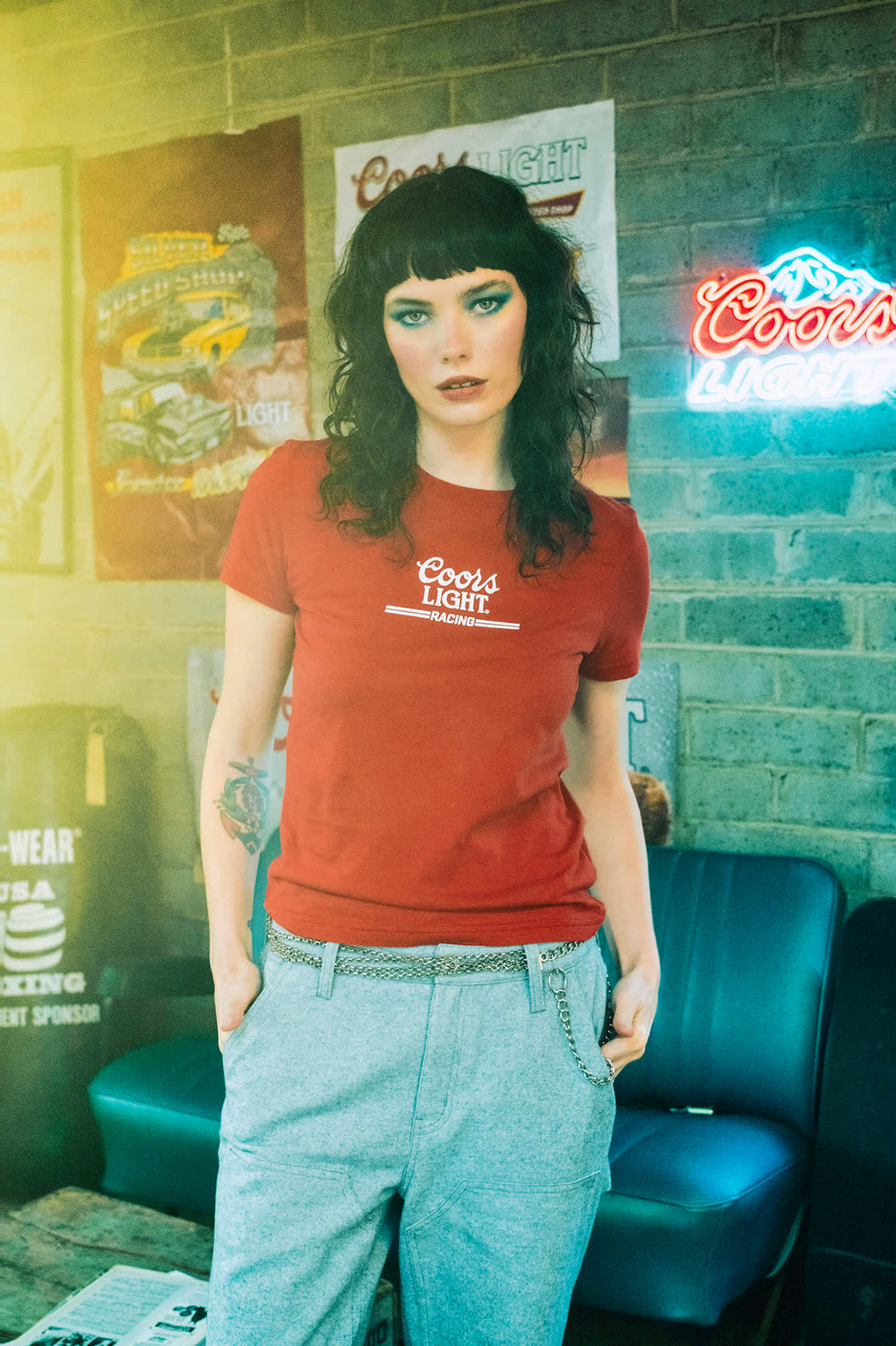 Women's Coors Light Racing Fitted T-Shirt in Coors Red