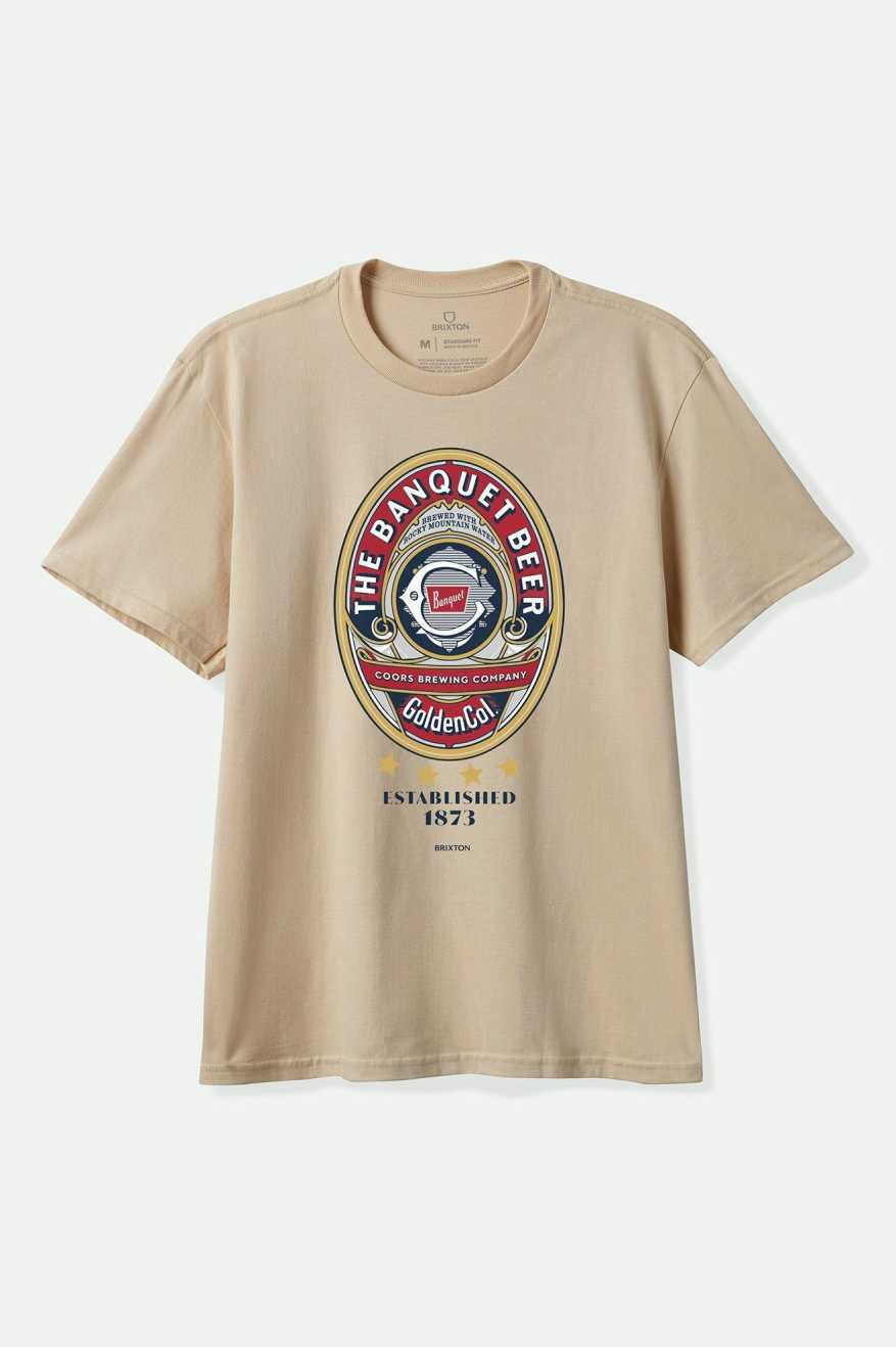 Brixton Coors Start Your Legacy Banquet S/S Standard T-Shirt in color Cream