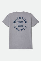 Men's Oath Short Sleeve Standard T-Shirt in Heather Grey/Navy/Red