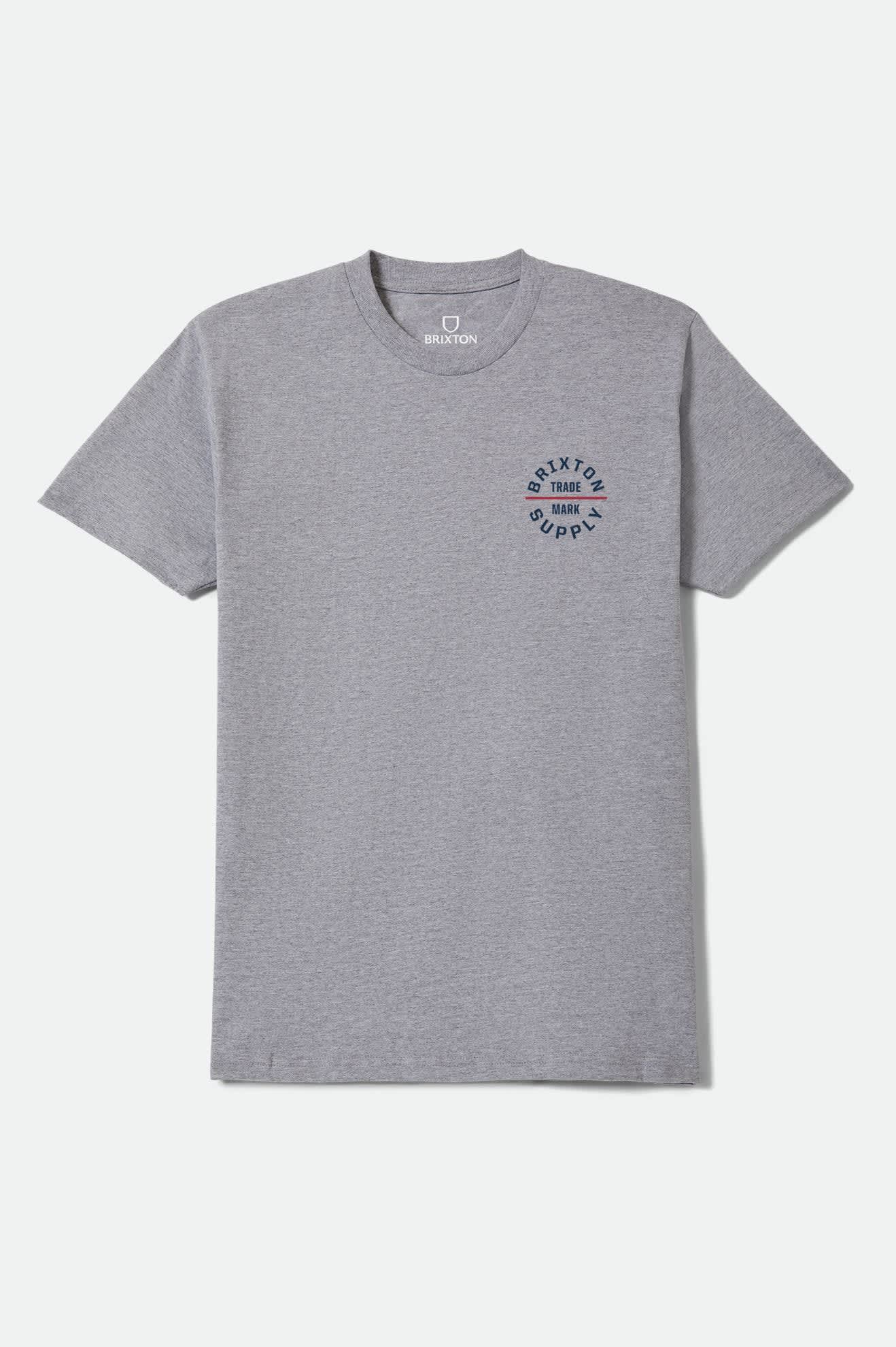 Men's Oath Short Sleeve Standard T-Shirt in Heather Grey/Navy/Red